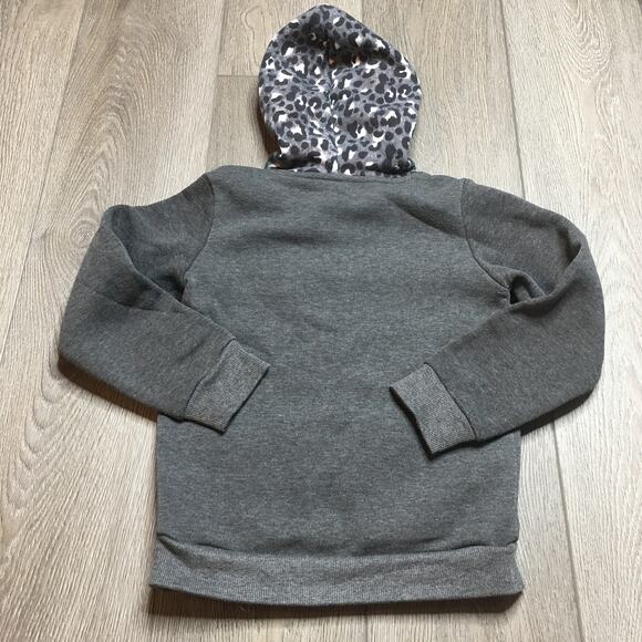 Limited To Girls Embellished Monster Hoodie Sweatshirt Gray Pink 5/6 - Picture 7 of 8